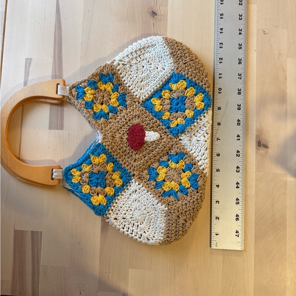 Crochet Purse with Wooden handles - Picture 2 of 5